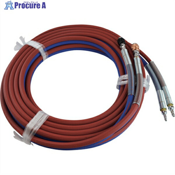 SUZUKID 細径ツインガスホース 酸素内径5φ・アセチレン内径5φ 10m W-290 1S ▼161-8399