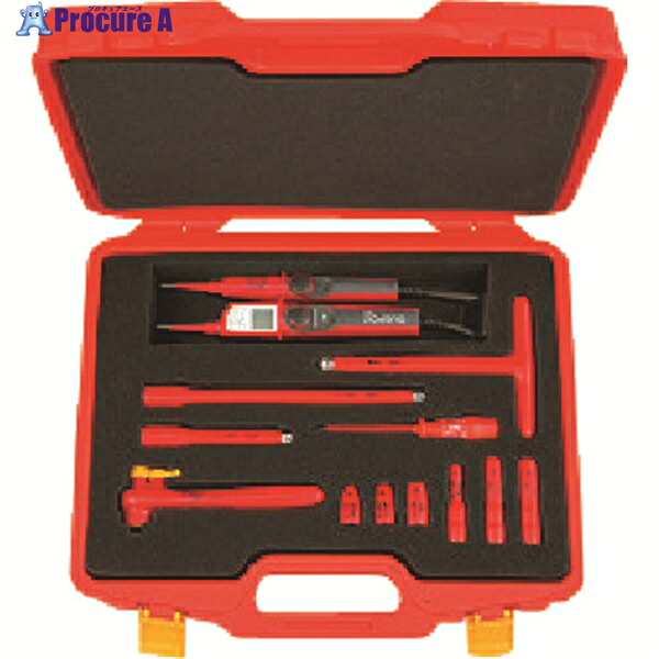 KTC 絶縁工具セットB AC1000V、DC1500Vまで対応 12点セット ZTB311VB 1S ▼112-5835 |プロキュアエース