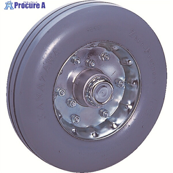 カナツー ゼロプレッシャータイヤ 車輪 ハブ付 ZP12X3.00HS-BK 1個 ▼828-7510