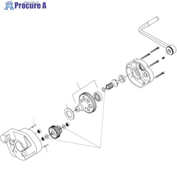 RIDGID ロールグルーパー用パーツ ドライブ シャフト F/915 16408 1パック ▼788-1525 ｜プロキュアエース