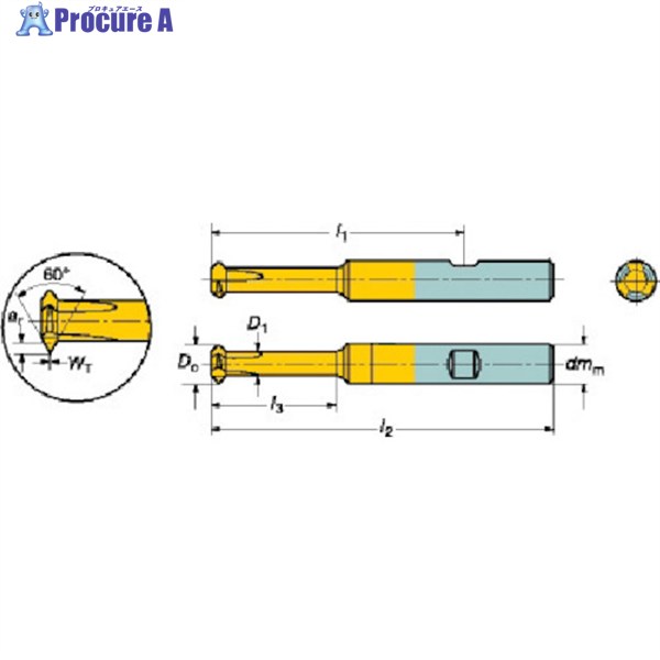 SANDVIK コロミルCoroMill[[R上]]326 面取り加工用超硬エンドミル(730) 1025 326R08-B3502012-CH 1025 (730) 1個 ▼560-7353 ●KO521｜プロキュアエース