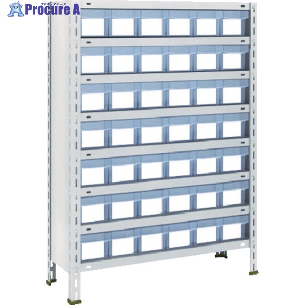 TRUSCO スチールラック 軽量棚 875X300X1200 樹脂引出透明 小X42 ネオグレー 43V-808C7 NG(ネオグレー) 1台 ◇▼503-3632 |プロキュアエース