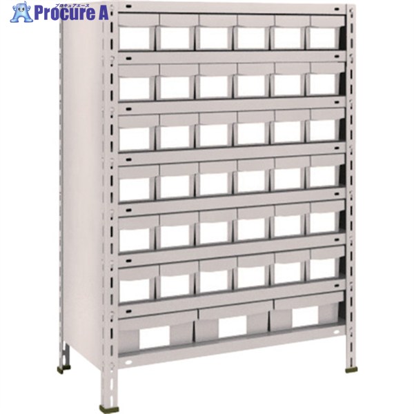 TRUSCO スチールラック 軽量棚875X450X1200 樹脂引出 小X36大X3 ネオグレー 43X-808E6F1 NG(ﾈｵｸﾞﾚｰ) 1台 ◇▼510-5129