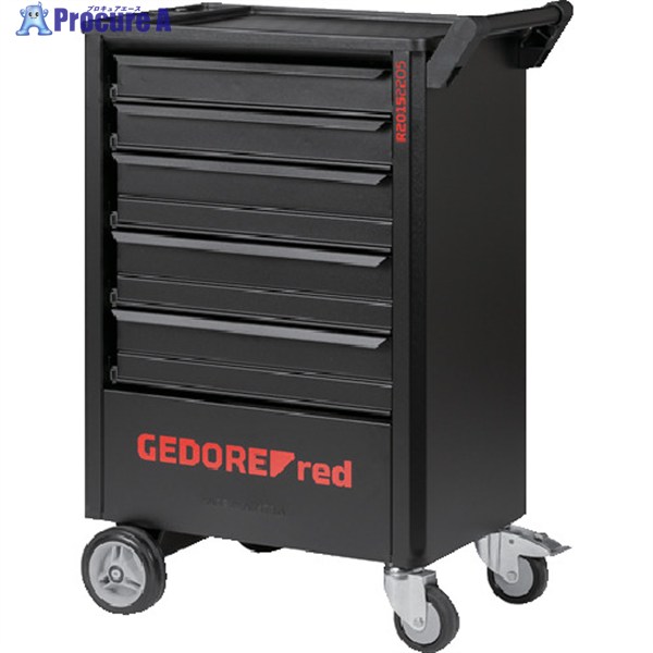 GEDORE デュアルオープンツールトロリ 5段＋キャビネット ブラック 3301675 1台 ◇▼680-0956 ※車上渡し