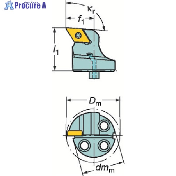SANDVIK コロターンSL コロターン107用カッティングヘッド(410) 570-SDUCR-16-07 (410) 1本 ▼226-1481 ●KO521|プロキュアエース
