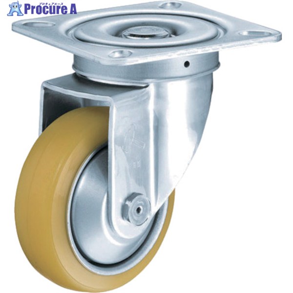 ハンマー 旋回式ウレタン車輪(スチールホイール・ローラーベアリング)125mm 520S-URB125 1個 ▼367-2042