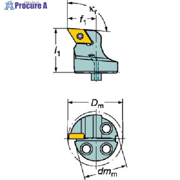 SANDVIK コロターンSL コロターン107用切り立てる先端(410) 570-SDUCL-16-07 (410) 1本 ▼563-2901  ●KO521