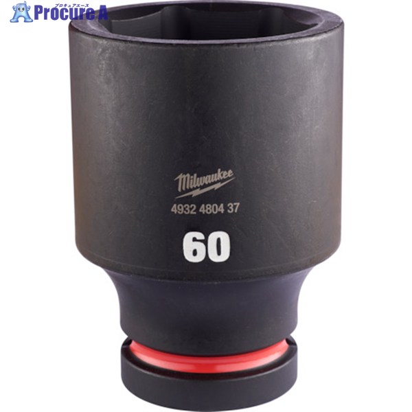 milwaukee SHOCKWAVE IMPACT DUTY ディープインパクトソケット 1インチ(25.4mm)角 60mm 4932480437 1個 ▼571-7176