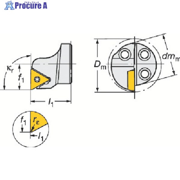 SANDVIK コロターンSL コロターン111用カッティングヘッド(410) 570-STFPL-16-11 (410) 1個 ▼601-3236 ●KO521