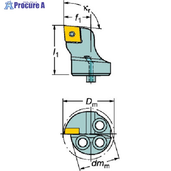 SANDVIK コロターンSL コロターン107用カッティングヘッド(410) 570-SCLCR-16-06 (410) 1本 ▼608-8872 ●KO521|プロキュアエース