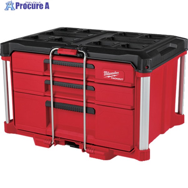 milwaukee 工具箱 PACKOUT マルチサイズ引き出し収納 3段 48-22-8447 1個 ▼652-7542