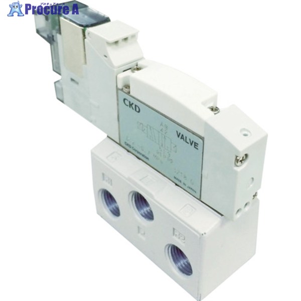 CKD 電磁弁 パイロット式5ポート弁 4GBシリーズ 4.3C Rc1/4 DC24V 4GB210R-08-3 1台 ▼773-1175