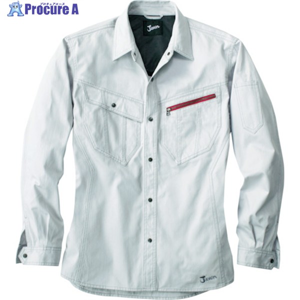 Jawin ナガソデシャツ 4L大いさ しろがね色 51904-036-4L 1着 ▼855-7326 作業着・作業服-花・ガーデン・DIY-DIY・工具