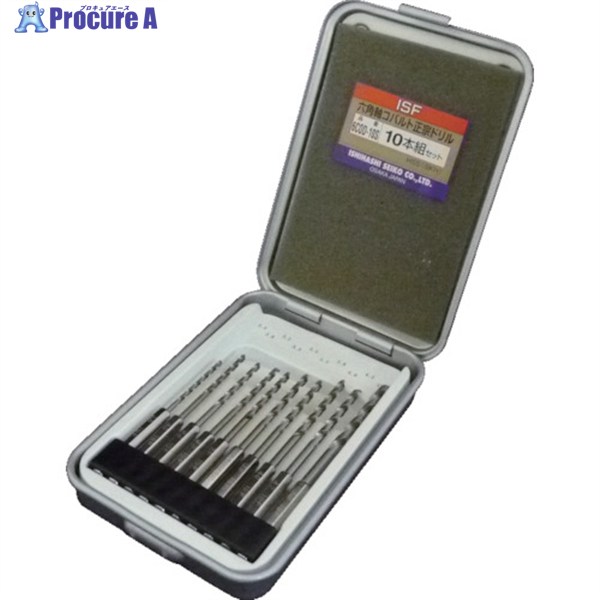 ISF 六角軸コバルト正宗ドリル 10本組セット(スチールケース入) 6COD-10S 1S ▼858-7322 ｜プロキュアエース