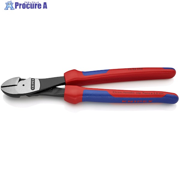 KNIPEX 強力型ニッパー コンフォートハンドル 250mm 7402-250 1丁 ▼446-8856