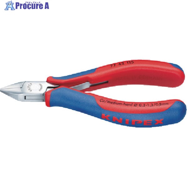 KNIPEX 精密用ニッパー 130mm 7742-130 1丁 ▼446-9119 6,641円