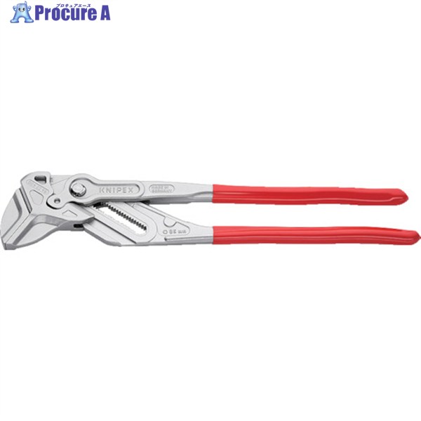 KNIPEX プライヤーレンチ ソフトプラスチックハンドル クロムメッキ 400mm 8603-400 1丁 ▼480-0991