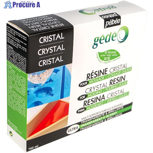 Pebeo バイオベース・クリスタルレジンキット750ml( 主剤500ml+硬化剤250ml) 766143 1個 ▼556-8805 |プロキュアエース