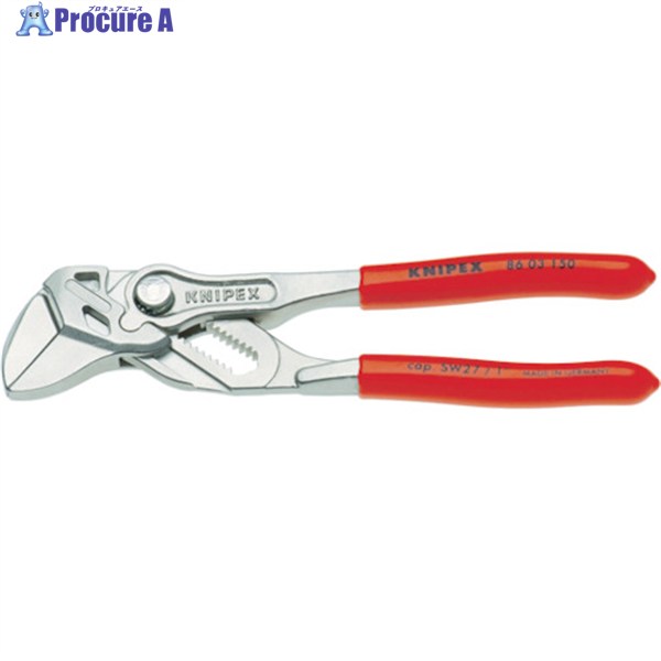 KNIPEX ペンチ鍵 ソフトプラスチックハンドル Crメッキ 180粍(SB見せびらかす売りわたす包み致しかた) 8603-180SB 1丁 ▼766-8279 手動工具-花・ガーデン・DIY-その他