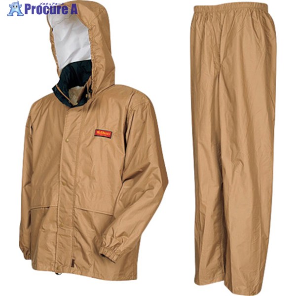 カジメイク エントラントレインスーツ カーキ 3L 7200-14-3L 1着 ▼811-0518 レインウェア-レインスーツ