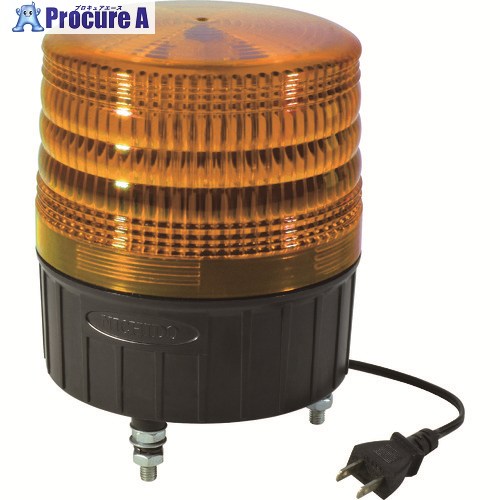 NICHIDO 大型LED回転させる灯 LEDフラッシャー150 100V 黄 NLF150-100V-Y 1台 ▼162-2026