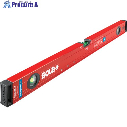 SOLA マグネティック アルミボックス水平器 全長80cm RedM3 01813101 1個 ▼703-4762 |プロキュアエース