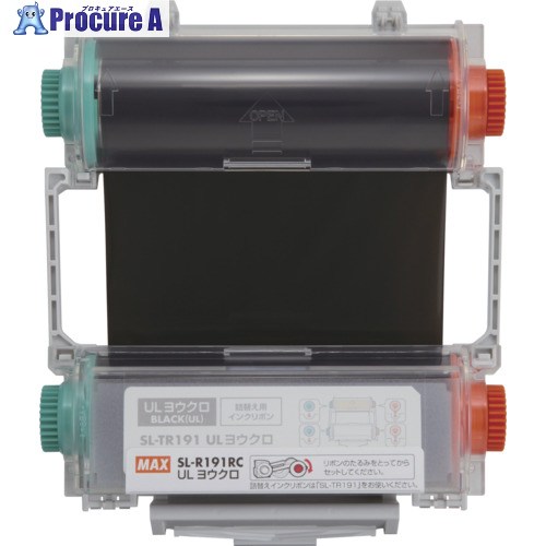 MAX ビーポップ用 インクリボンカセット ULヨウクロ SL-R191RC 1個 ▼709-8301