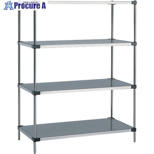 ERECTA スーパーシリーズ・430ソリッドシェルフ 間口1519mm×奥行461mm×高さ1384mm(P) DB無 4段 MSS1520P1390N4 1台 ■▼348-2030 【送料都度見積】