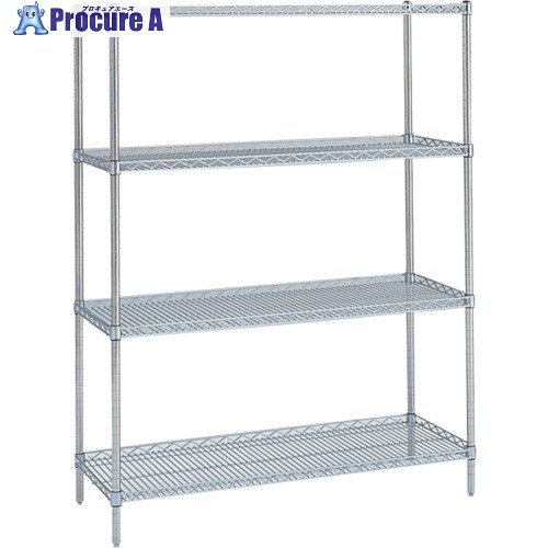 ERECTA スーパーシリーズ・サイドアップシェルフ 間口1062mm×奥行613mm×高さ2197mm(P) DB無 4段 LU1070P2200N4 1台 ■▼348-2062 【送料都度見積】