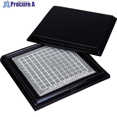 EXSEAL 精密デバイス搬送ケース ゲルベース4インチ Vタイプ 黒 VS8 16メッシュ 10個入 GC00-16070 1S ■▼717-1775 【送料都度見積】