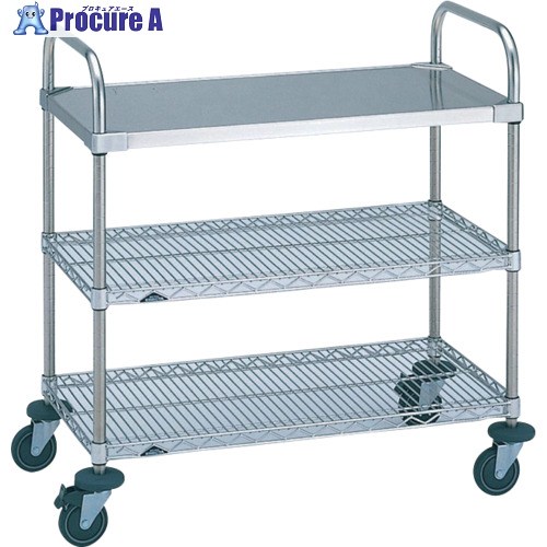 ERECTA ステンレスエレクター・カート UTT手押し車1型 φ100 間口606mm×奥ふかさ461mm×高さ963粍 オールSUS ステンレステーパータイプ 3SUTT0S 1台 ■▼347-7607 【貨物輸送都度積もり書き】