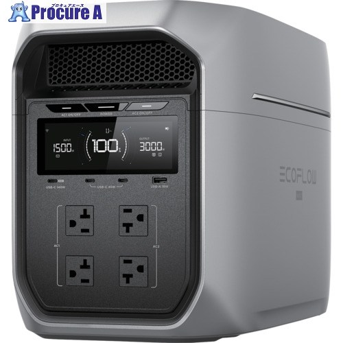 EcoFlow 携帯型ワット数 DELTA 3 MAX Plus EFD3MP-JP 1台 ▼707-7994 ※車上乗り合い船