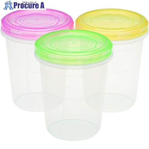 SANKO pla 食品保存容器 218407 エブリーパック 丸型 NO2深型3P カラフル φ105&times;φ105&times;130 218407 80個 ■▼723-8659 【送料都度見積】｜プロキュアエース