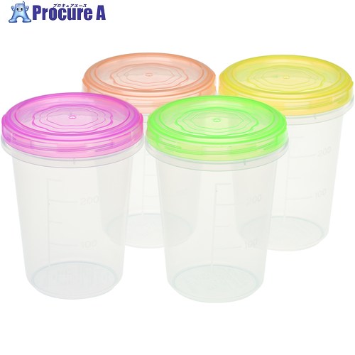 SANKO pla 食品保存容器 218308 エブリーパック 丸型 NO1深型4P カラフル φ86&times;φ86&times;110 218308 80個 ■▼724-0138 【送料都度見積】｜プロキュアエース