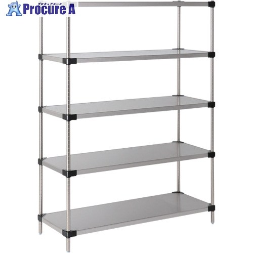 ERECTA 百貨店続きもの・430ソリッドシェルフ 間口1213mm×奥ぶかさ614mm×高さ1587粍(P) DB無 5段 LSS1220P1590N5 1台 ■▼347-5687 【貨物輸送都度積もり書き】