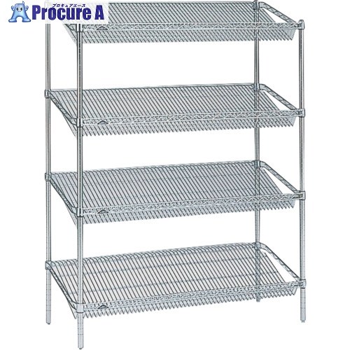ERECTA スーパーシリーズ・スランテッドシェルフ 間口910mm×奥行460mm×高さ1384mm(P) DB付 3段 ST910STP1390N3 1台 ■▼349-8056 【送料都度見積】