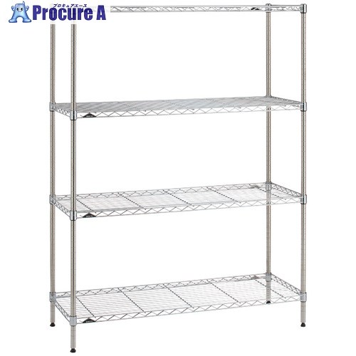 ERECTA ベーシックシリーズ ワイヤーシェルフ クローム W1200×D600×H1900mm 5段 B2448C74PS5 1台 ■▼724-8287 【送料都度見積】