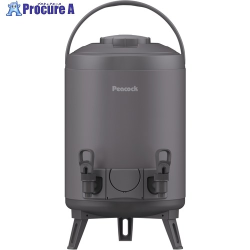 ピーコック魔法瓶 ウォータージャグ ステンレスキーパーWコック 9.5L INJ-W100 6個 ■▼714-4909 【送料都度見積】