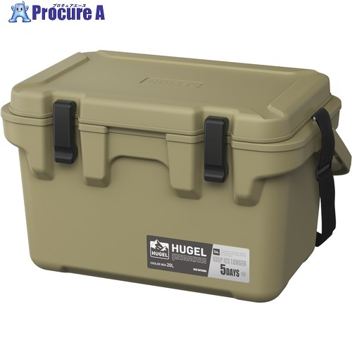 IRIS 211179 HUGEL クーラーボックス 20L カーキ TC-20R-KH 1個 ■▼718-6386 【送料都度見積】｜プロキュアエース