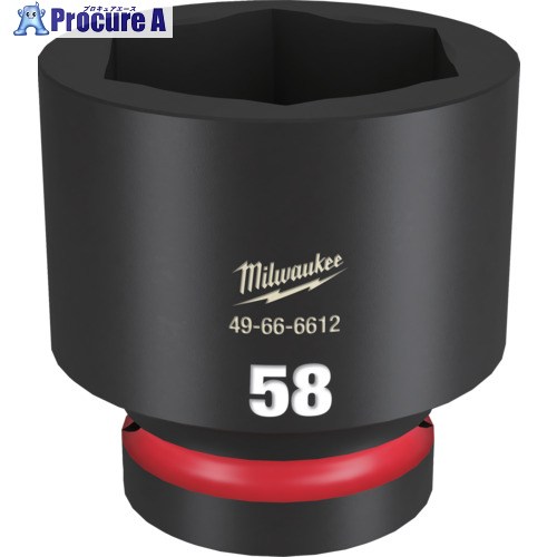 milwaukee SHOCKWAVE IMPACT DUTY インパクトソケット 1インチ(25.4mm)角 58mm 49-66-6612 1個 ▼571-7187