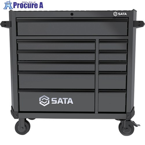 SATA 6段11抽き出し巻き押し込み 黒 ST95114G-B 1台 ◇▼679-3513 ※車上乗り合い船