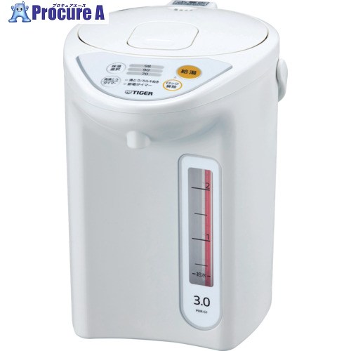 TIGER パソコン電動ポット 3L 白いこと PDR-G301W 1台 ▼683-4614