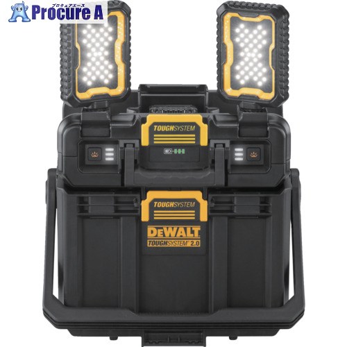 DEWALT 写真用照明・納めるボックス席  手ごわい取り合わせ2.0ライトボックスパワースタックセット 2000lm×2個 DWST08064-JP 1S ▼709-1641