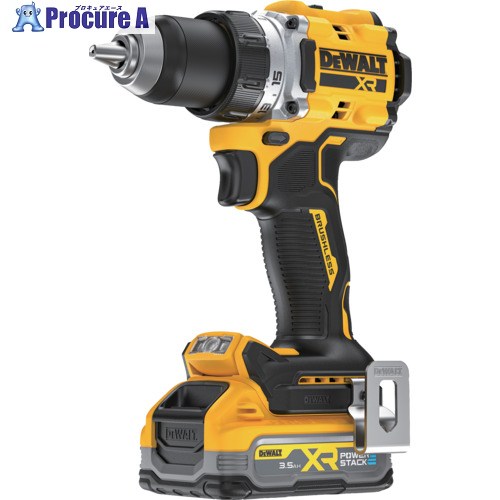 DEWALT コードレスドリルドライバー 18Vブラシレス・ドリルドライバー(3.5AhPowerstack，90N・m) DCD801S2T-JP 1台 ▼716-4276