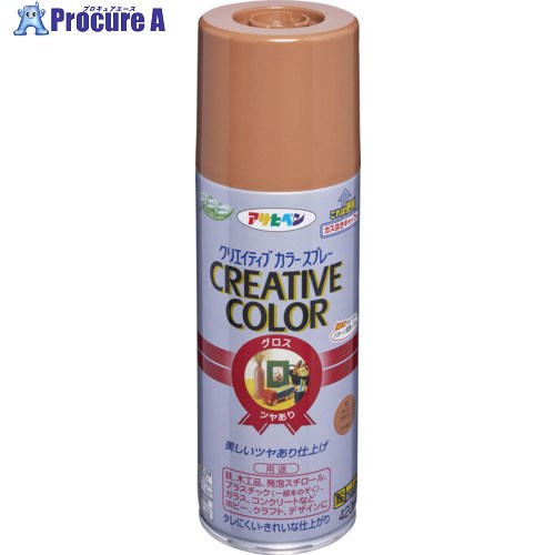 アサヒペン クリエイティブカラースプレー 420ML 82ライトブラウン 505873 6本 ■▼124-4117 【送料都度見積】