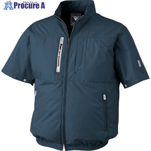XEBEC 空調服半袖ブルゾンXE98034-19-3L ディープネイビー XE98034-19-3L 1着 ▼696-2431