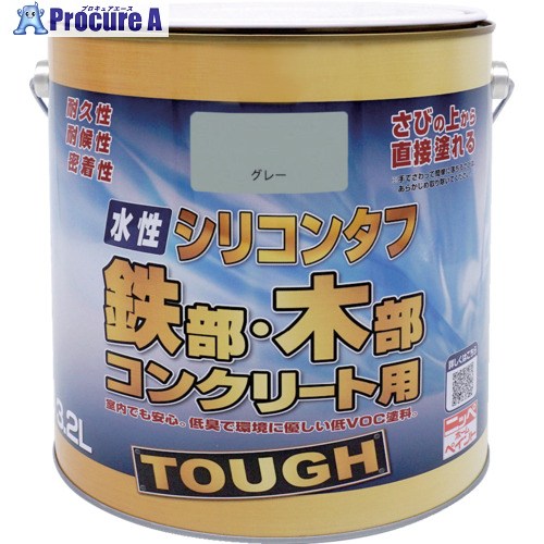 ニッぺ 水溶性ケイ素樹脂手ごわい 薄墨色 3.2L 4976124093760 1缶 ▼525-1823