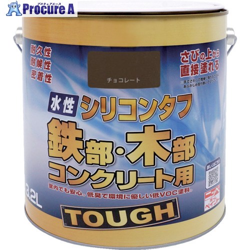 ニッぺ 水溶性ケイ素樹脂手ごわい 黒茶 3.2L 4976124093265 1缶 ■▼525-1830 【貨物輸送都度積もり書き】