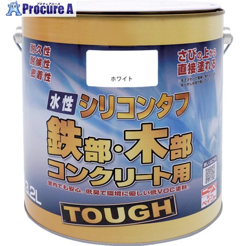 ニッぺ 水溶性ケイ素樹脂手ごわい 白いこと 3.2L 4976124092565 1缶 ■▼525-1845 【貨物輸送都度積もり書き】