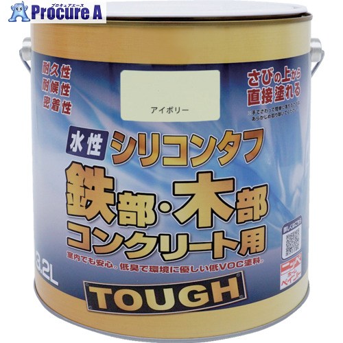 ニッぺ 水溶性ケイ素樹脂手ごわい 象牙色 3.2L 4976124092763 1缶 ■▼525-1854 【貨物輸送都度積もり書き】